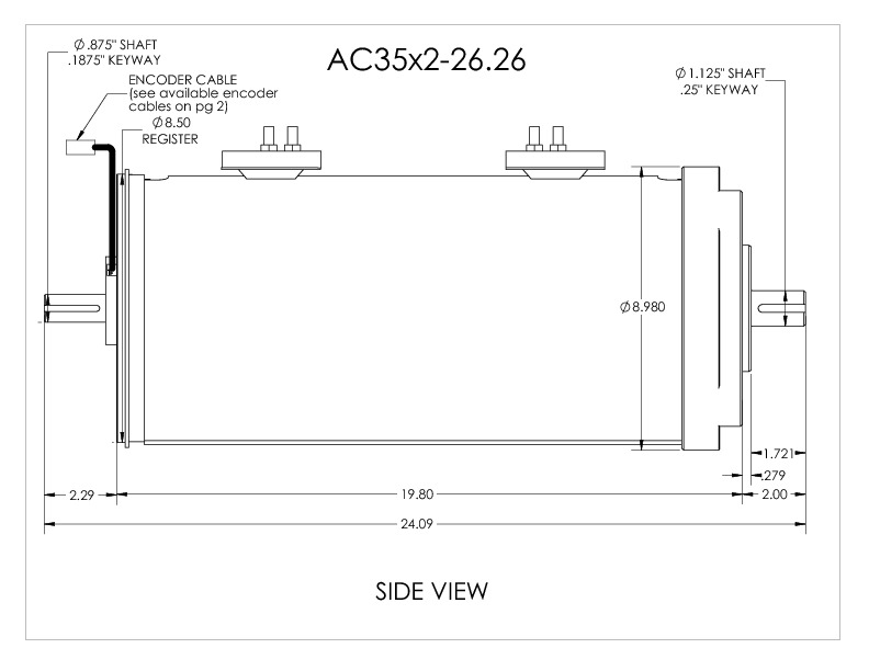 HPEVS AC35x2 AC motor and controller kit